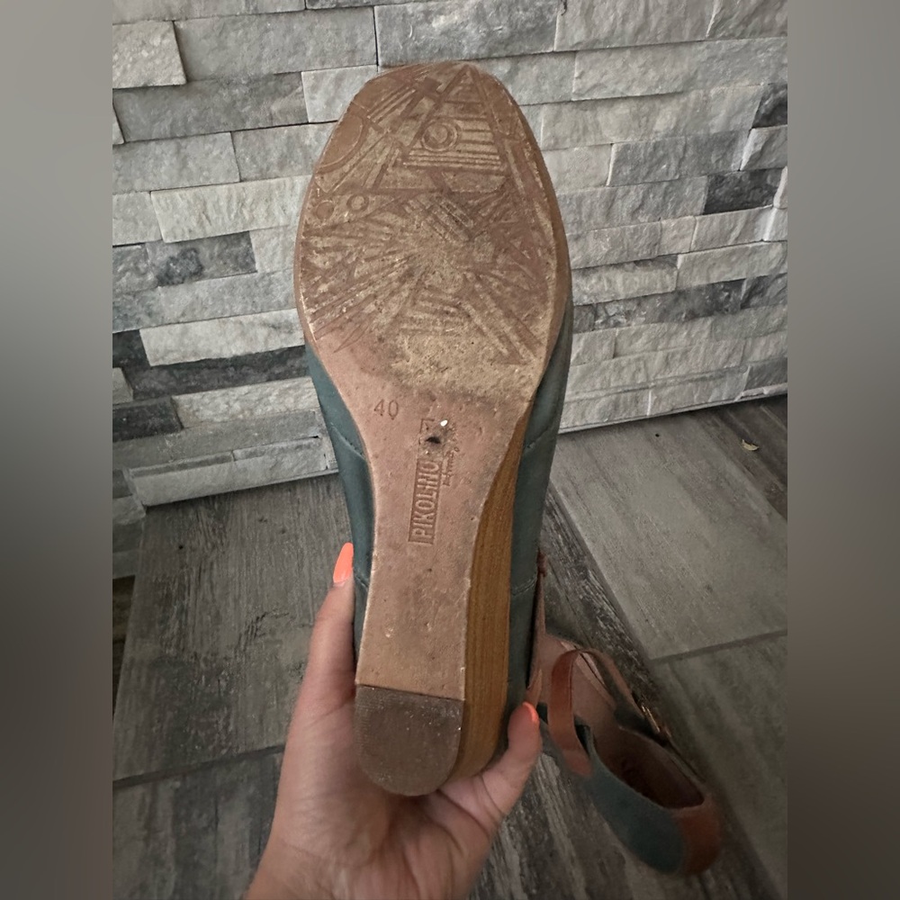 Picolinos Women's Leather Mary Jane  Leather Casual Shoes Blue and Brown Size 40 - Picture 12 of 12